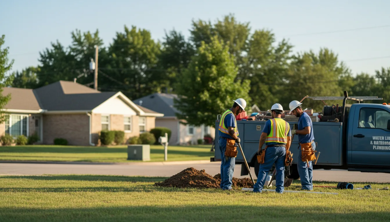 Residential water line and bathroom plumbing service in West Point, IA